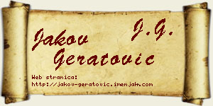 Jakov Geratović vizit kartica